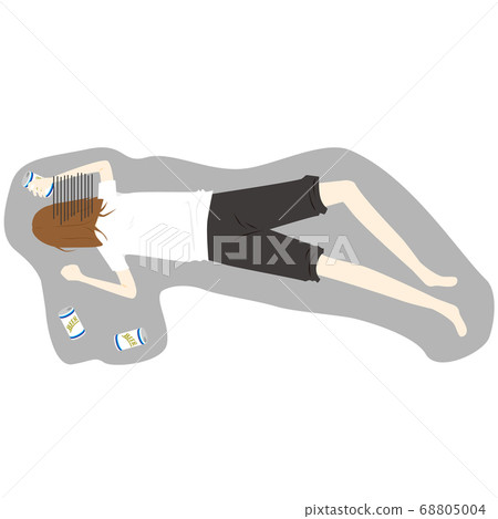 A woman who sleeps getting drunk 68805004