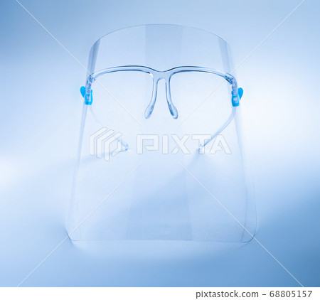Face shield isolated on a white background. 68805157
