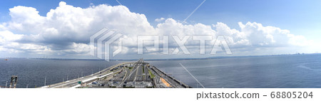 千葉縣木更津羽田市東京灣上空的Umihotaru停車場 68805204