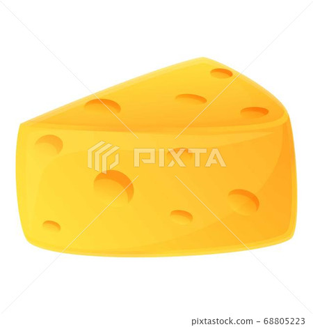 Goat cheese icon, cartoon style 68805223