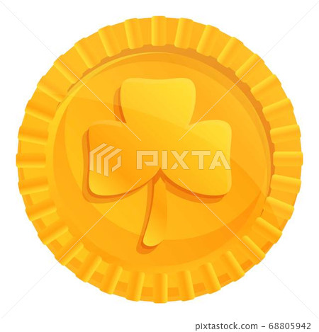 Ireland gold lucky coin icon, cartoon style Ireland gold lucky coin icon, cartoon style 68805942
