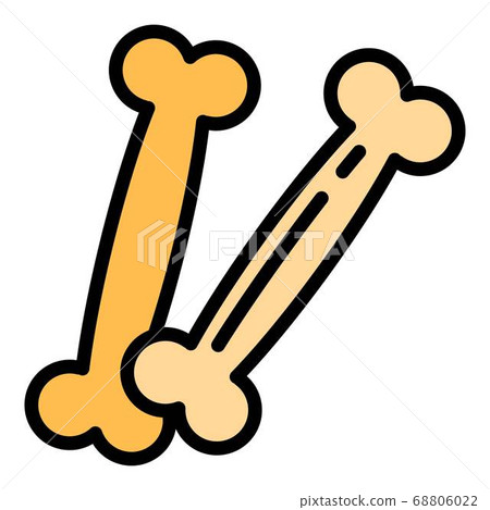 Pet dog bone icon, outline style 68806022