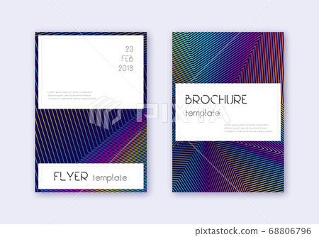 Stylish cover design template set. Rainbow abstrac Stylish cover design template set. Rainbow abstrac 68806796