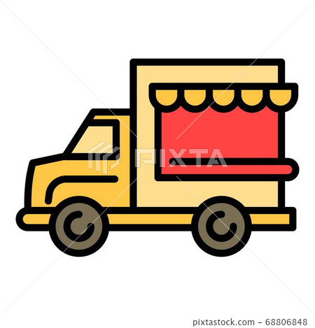 Canopy food truck icon, outline style 68806848