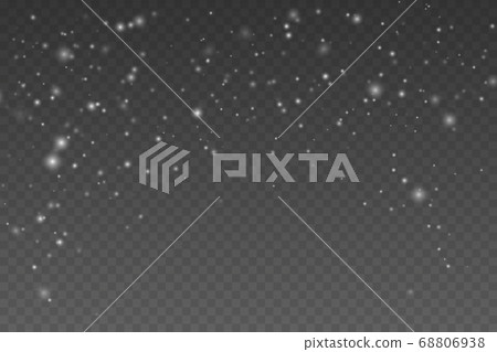 Heavy snowfall, snowflakes 68806938