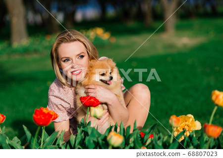 Close up portrait of smiling young attractive Close up portrait of smiling young attractive 68807023