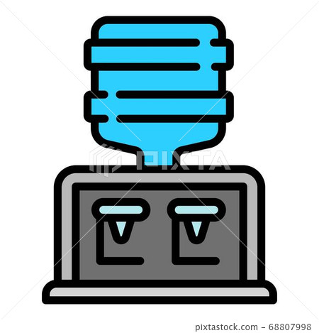 Big water cooler icon, outline style 68807998