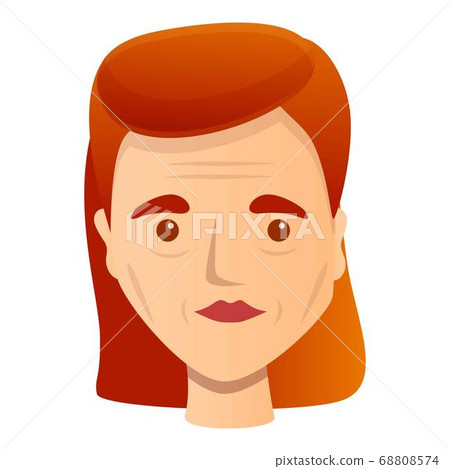 Woman wrinkles icon, cartoon style Woman wrinkles icon, cartoon style 68808574