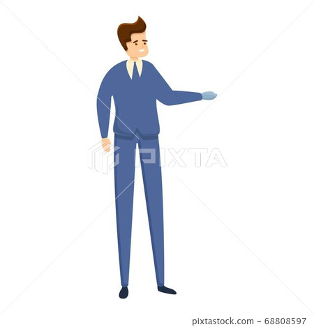Businessman with prosthesis icon, cartoon style Businessman with prosthesis icon, cartoon style 68808597