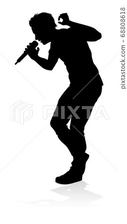 rockstar boy clipart outline