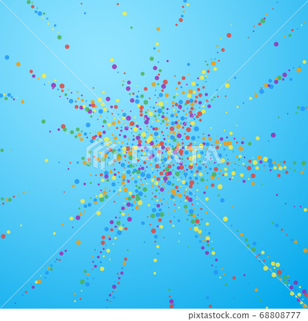 Festive confetti. Celebration stars. Rainbow confe 68808777