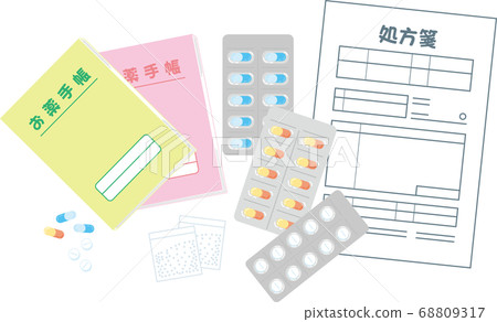 Medicine, prescription and medicine notebook 68809317