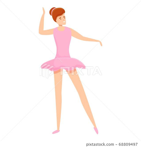Ballerina woman icon, cartoon style Ballerina woman icon, cartoon style 68809497