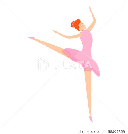 Ballerina stage icon, cartoon style 68809869