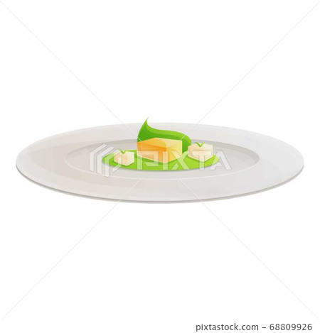 Farm food molecular cuisine icon, cartoon style 68809926