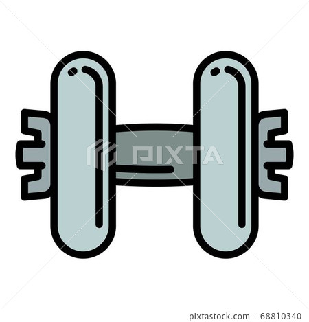 Gym dumbbell icon, outline style Gym dumbbell icon, outline style 68810340