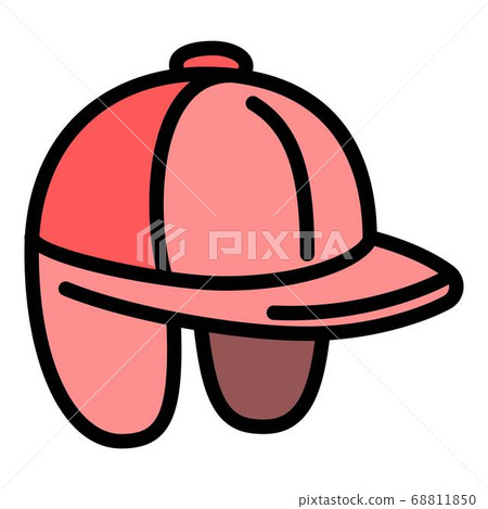 Cap winter headwear icon, outline style 68811850