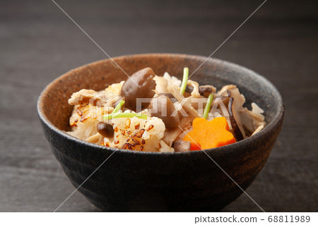 Cooked Mushroom Rice Cooked Mushroom Rice 68811989