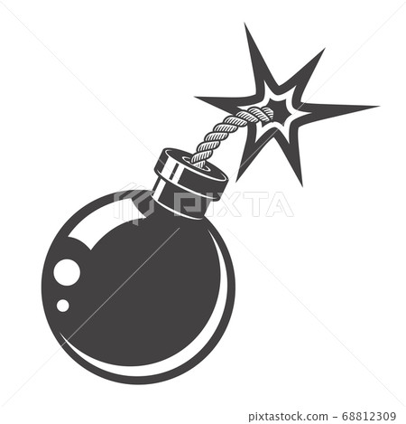 bomb icon isolated on white background. Design - Stock Illustration ...