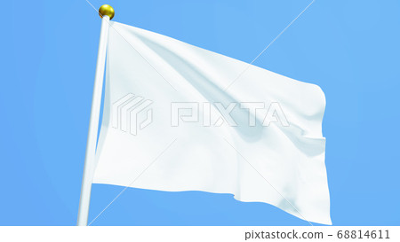 樸素的白旗，映襯在藍天下 68814611