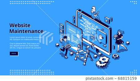 Vector banner of website maintenance 68815159