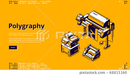 Vector banner of polygraphy business 68815160