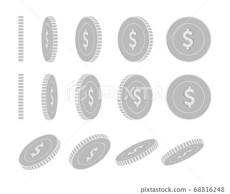 American dollar rotating coins set, animation read American dollar rotating coins set, animation read 68816248