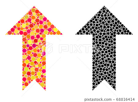 Dot Arrow Up Mosaic Icons 68816414