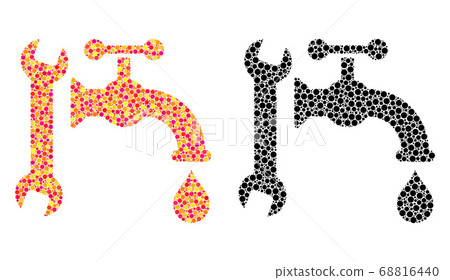 Dotted Plumbing Mosaic Icons 68816440