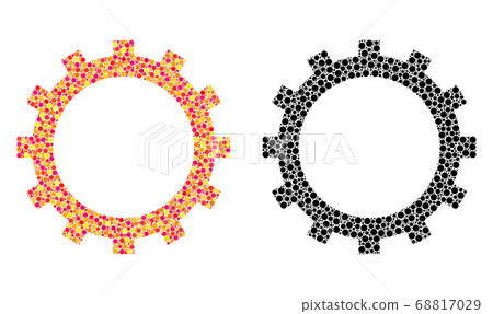 Dot Gear Mosaic Icons - Stock Illustration [68817029] - PIXTA