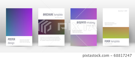 Flyer layout. Minimalistic bizarre template for Br 68817247