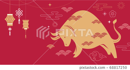 Chinese new year 2021 year of the ox - Chinese zodiac symbol Chinese new year 2021 year of the ox - Chinese zodiac symbol 68817250