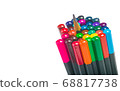 Plain black colorful pencils for drawing isolate 68817738