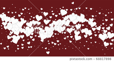 White heart love confettis. Valentine's day fallin 68817898