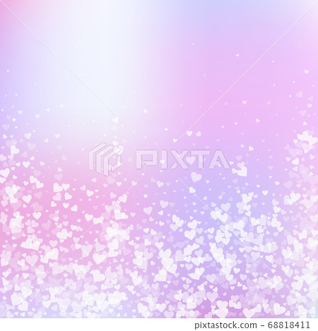 White heart love confettis. Valentine's day fallin White heart love confettis. Valentine's day fallin 68818411