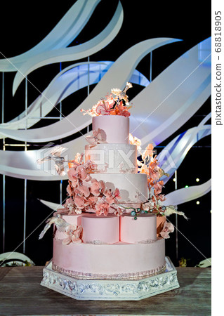 multi-tiered wedding cake sugar flowers and birds multi-tiered wedding cake sugar flowers and birds 68818905