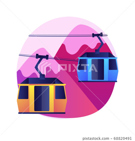 Cable transport abstract concept vector illustration. Cable transport abstract concept vector illustration. 68820491