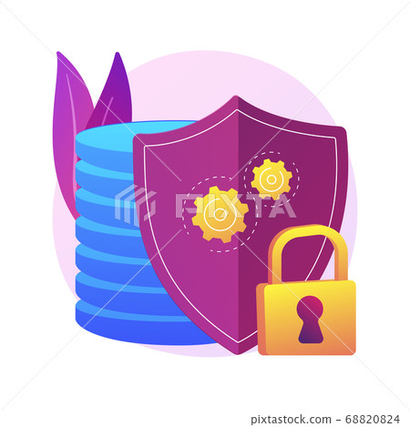 Cyber security data protection abstract concept... - Stock Illustration ...
