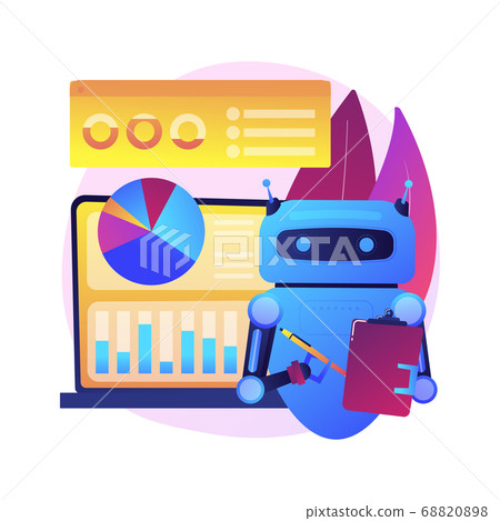 AI-powered marketing tools abstract concept vector illustration. 68820898