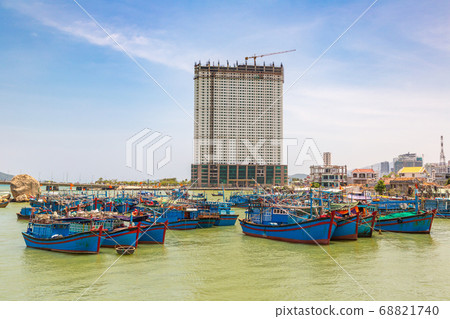 Fishing boats in Nha Trang, Vietnam 68821740