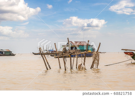 Floating village in Cambodia 68821758