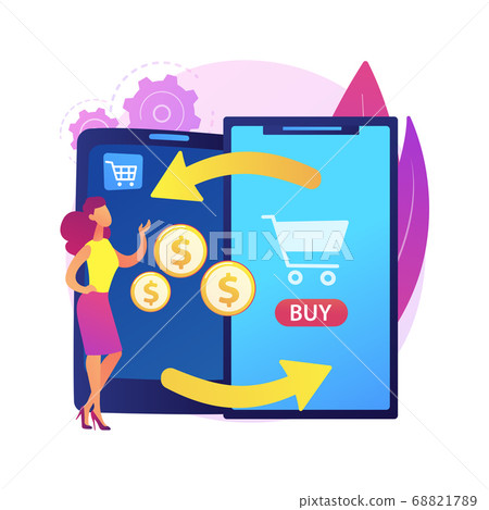 Mobile device trade-in abstract concept vector illustration. Mobile device trade-in abstract concept vector illustration. 68821789