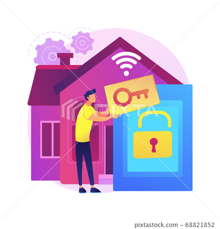 Access control system abstract concept vector illustration. 68821852