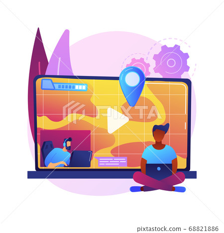 Video game walkthrough abstract concept vector illustration. 68821886