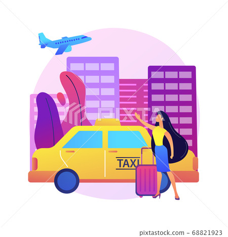 Taxi transfer abstract concept vector illustration. Taxi transfer abstract concept vector illustration. 68821923