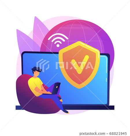 VPN access abstract concept vector illustration. 68821945