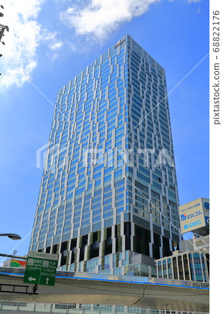 Tokyo Shibuya Station east exit cityscape 68822176
