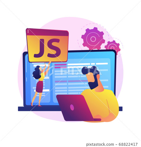 JavaScript abstract concept vector illustration. - 스톡일러스트 [68822417 ...