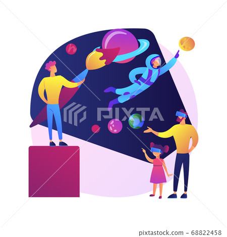 Virtual world development abstract concept vector illustration. 68822458