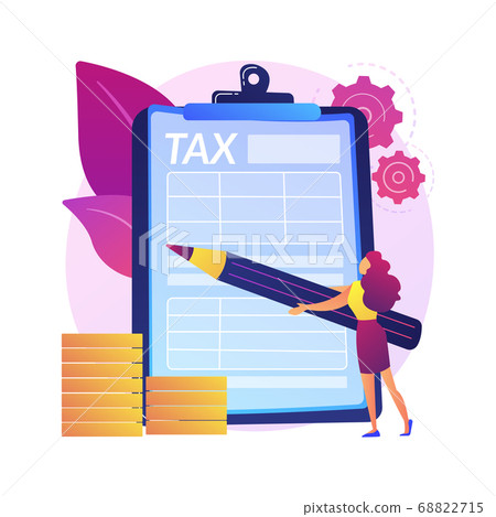 Taxes calculation vector concept metaphor 68822715